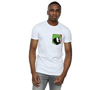 Marvin The Martian Face Faux Pocket T-Shirt Looney Tunes White XL