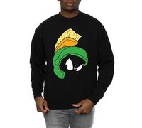 LOONEY TUNES Men's Marvin The Martian Face Sweatshirt Medium Black