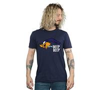 Looney Tunes Men's Road Runner Beep Beep T-Shirt Large Navy Blue