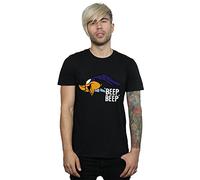 Looney Tunes Men's Road Runner Beep Beep T-Shirt Medium Black