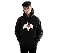 LOONEY TUNES Men's Sylvester Big Face Hoodie Medium Black