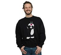 Looney Tunes Men's Sylvester Crossed Arms Sweatshirt Black XXXX-Large