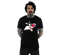 Looney Tunes Men's Sylvester Face T-Shirt X-Large Black