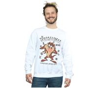 Looney Tunes Men's Tasmanian Devil Vintage Cotton Sweatshirt in White | Size: Small Looney Tunes White S