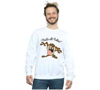 Looney Tunes Men's That´s All Folks Taz Sweatshirt in White | Size: Small Looney Tunes White S