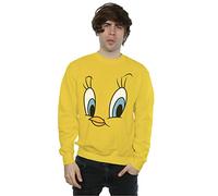 LOONEY TUNES Men's Tweety Pie Face Sweatshirt XX-Large Sunflower