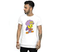 Looney Tunes Men's Tweety Pie Hip Hop T-Shirt White Medium