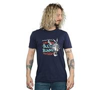 LOONEY TUNES Men's Vintage Bugs Bunny T-Shirt X-Large Navy Blue