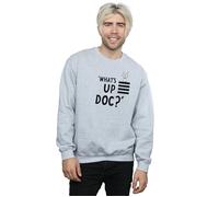 Looney Tunes Men's What´s Up Doc Bugs Bunny Stripe Sweatshirt in Grey | Size: Large Looney Tunes Grey L