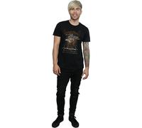 Looney Tunes Men's Wile E Coyote Guitar Cotton T-Shirt in Black | Size: 2XL Looney Tunes Black 2XL
