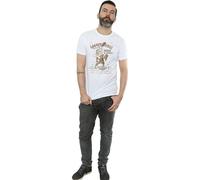 Looney Tunes Men's Wile E Coyote Guitar Cotton T-Shirt in White | Size: Large Looney Tunes White L