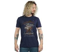 Looney Tunes Men's Wile E Coyote Guitar T-Shirt Navy Blue XX-Large