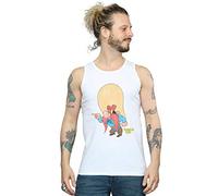 Looney Tunes Men's Yosemite Sam Distressed Vest White X-Large