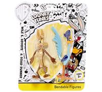 Looney Tunes NJ Croce- Set of 2 Flexible Figures Coyote and Road Runner, Multicolor (NJC00LT4807)