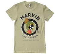 Looney Tunes Officially Licensed Marvin The Martian Mens T-Shirt (Khaki), Medium