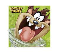 Looney Tunes Paper Disposable Napkins (Pack Of 20) Green/brown (One Size)