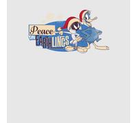 Looney Tunes Peace Among Earthlings Women's Christmas T-Shirt - Grey - M