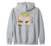 Looney Tunes Porky Pig Retro Color Code Zip Hoodie