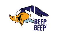 Looney Tunes Road Runner Beep Beep Men's T-Shirt - White - 5XL