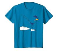 Looney Tunes Road Runner Running Camiseta T-Shirt, Youth, Sapphire Blue, Medium