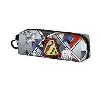 Looney Tunes Super Tunes-2.0 FAN Square Pencil Case, Grey, 21 x 8 cm