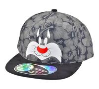 Looney Tunes Sylvester Baseball Cap, Adult Snapback Hat with Flat Brim, Black, One Size, Black, One Size