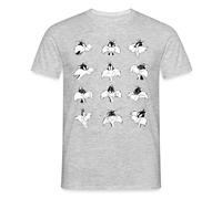 Looney Tunes Sylvester Facial Expressions Men's T-Shirt Heather Grey