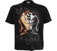 Looney Tunes - Taz - Bad 2 D Bone - Front Print T-Shirt Black - M