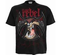 Looney Tunes - Taz - Old School Rebel - Front Print T-Shirt Black - L