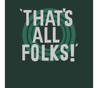 Looney Tunes That's All Folks Men's T-Shirt - Forest Green - L