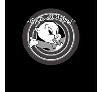 Looney Tunes That's All Folks Porky Pig Men's T-Shirt - Black - 3XL