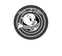 Looney Tunes That's All Folks Porky Pig Sweatshirt - White - M - White