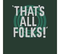 Looney Tunes That's All Folks Sweatshirt - Forest Green - XL