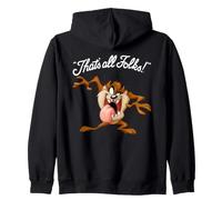 Looney Tunes That's All Folks Taz Dark Zip Hoodie