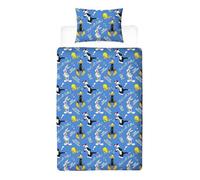 Looney Tunes Thatss All Folks Reversible Duvet Set Blue/white/yellow/black (Double)
