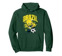 Looney Tunes Tweetie Pie Brazil Football Pullover Hoodie