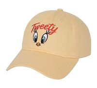 Looney Tunes Tweety Bird Face Adjustable Snapback Dad Cap, Yellow, One size
