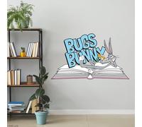 Looney Tunes Wall Sticker - Bugs Bunny Lay on Book Wall Decal Art (60cm Width x 35cm Height)