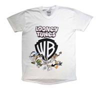Looney Tunes Warner Bros Shield T-Shirt in White | Size: Medium Looney Tunes White M