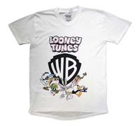 Looney Tunes Warner Bros Shield T-Shirt in White | Size: XL Looney Tunes White XL