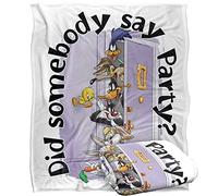 LOONEY TUNES WB 100: Blanket, 152 x 127 cm Friends Party Silky Touch Super Soft Throw Blanket