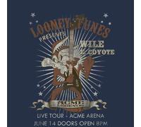 Looney Tunes Wile E Coyote Guitar Arena Tour Hoodie - Navy - XXL