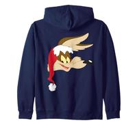 Looney Tunes Wile E Coyote Santa Hat Zip Hoodie