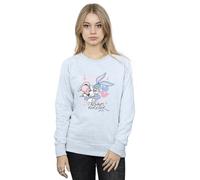 Looney Tunes Women's Always Forever Bugs Bunny & Lola Sweatshirt in Grey | Size: Small Looney Tunes Grey S