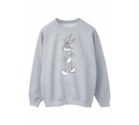 Looney Tunes Women's Bugs Bunny Crossed Arms Sweatshirt in Grey | Size: 2XL Looney Tunes Grey 2XL