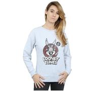 Looney Tunes Women's Bugs Bunny Logo Sweatshirt in Grey | Size: Large Looney Tunes Grey L