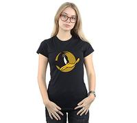 Looney Tunes Women's Daffy Duck Dotted Profile T-Shirt Medium Black