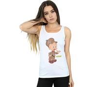 Looney Tunes Women's Elmer Fudd Distressed Vest White Small