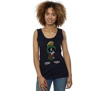 LOONEY TUNES Women's Marvin The Martian Pose Vest Medium Navy Blue