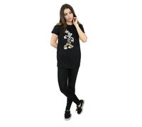 Looney Tunes Women's Rapper Bugs Bunny Cotton Boyfriend T-Shirt in Black | Size: Large Looney Tunes Black L